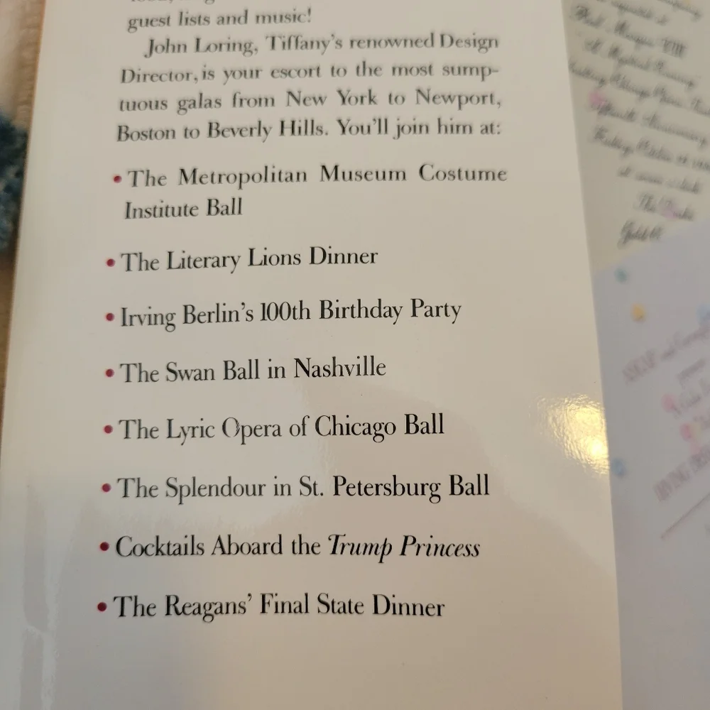 Tiffany Parties by John Loring (1989 1st Ed) Opulence Celebrations Entertaining